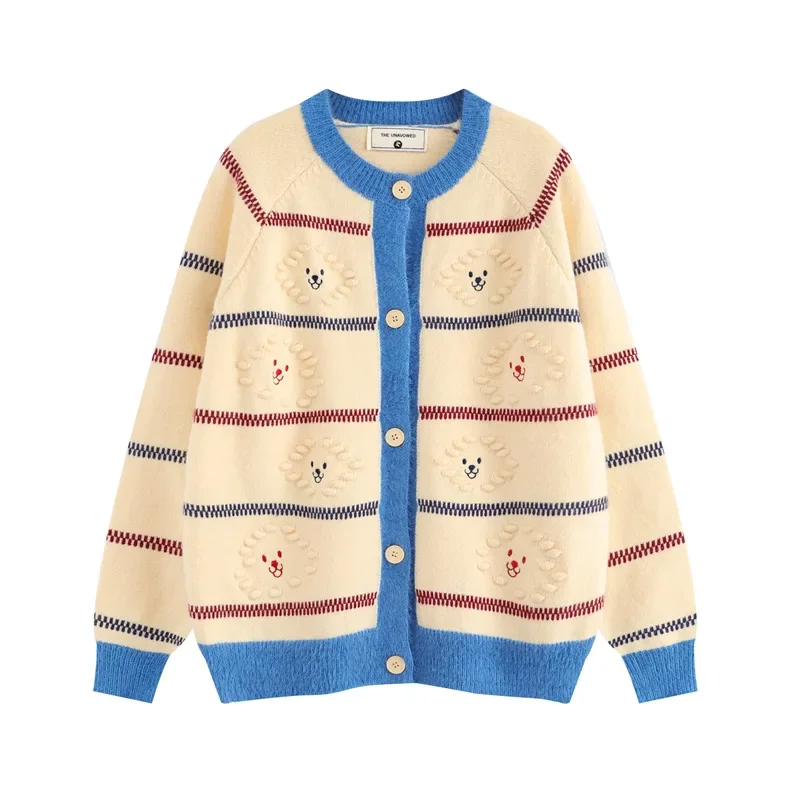 Винтажный вязаный свитер в американском стиле консервативном повседневный с