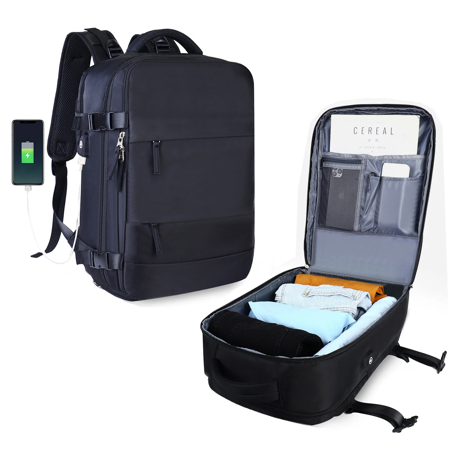

Travel Backpack Women Large Capacity Multi-Function Luggage Lightweight Waterproof Laptop Bagpacks Women's Bag With Shoes Pocket