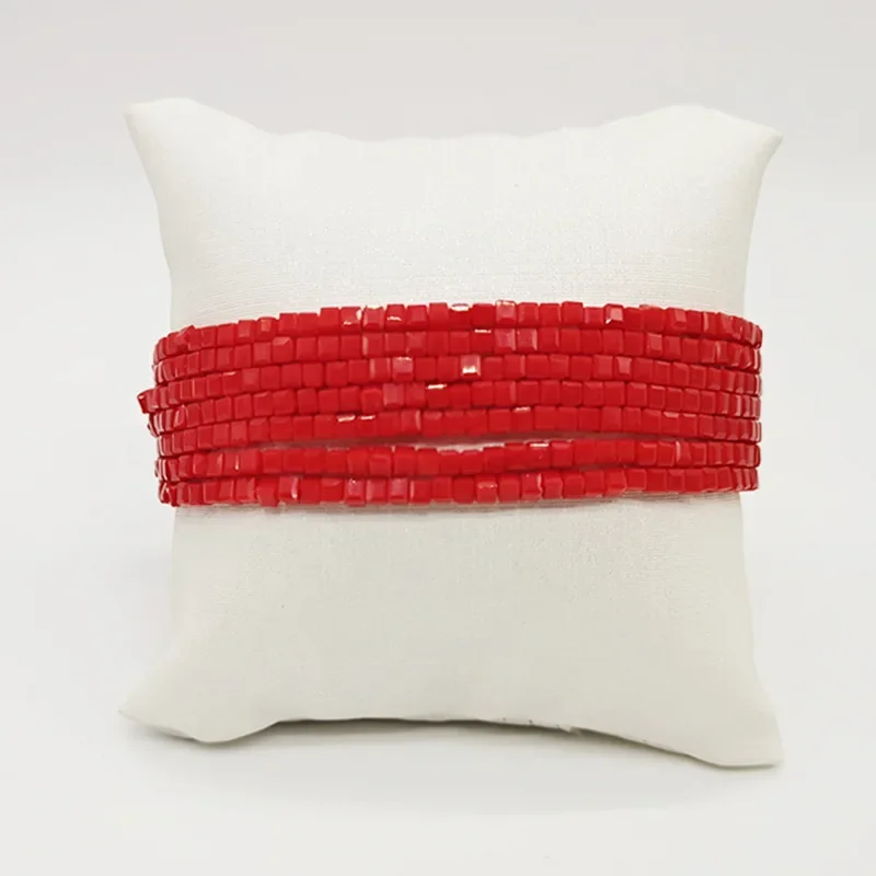 Регулируемый многослойный браслет ручной вязки