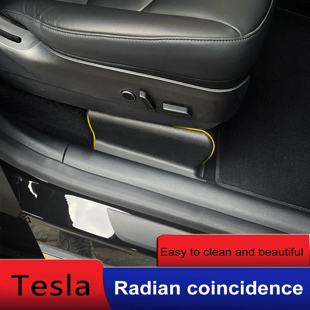 

Rear Door Sill Guards For Tesla Model Y Rear Door Inner Sill Protector Plate Cover Bumper Strip Pad Foot Pad Anti-dirty Foot Mat