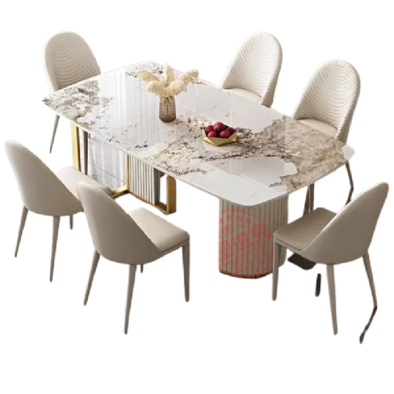 Обеденный стол в скандинавском стиле для ресторана белый бар роскошный