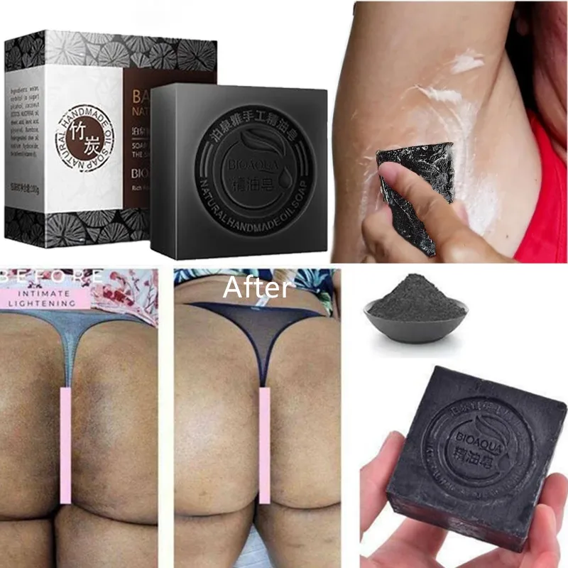 

Vagina Whitening Africa Nigeria Handmade Soap Lighten Dark Bikini Line Bamboo Charcoal Cleansing Soap Remove Dullness Skin Care