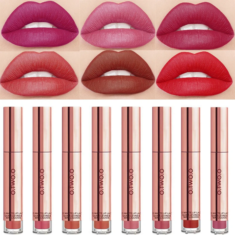 

12colors Waterproof Lip Gloss Long Lasting Moisturizing Lip Gloss Pink Color Velvet Matte Lipsticks Beauty Cosmetics