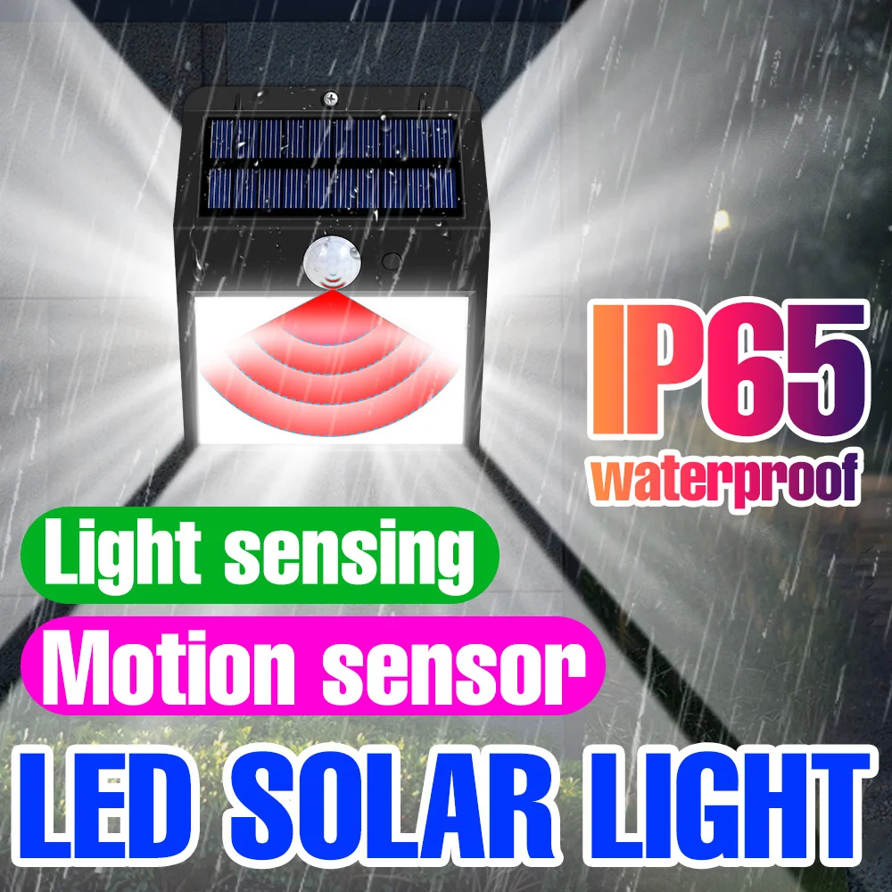 

LED Solar Lamp Outdoor Garden Light PIR Motion Sensor Spotlights IP65 Waterproof Street Lamp For Outdoor Lighting LED Wall Light