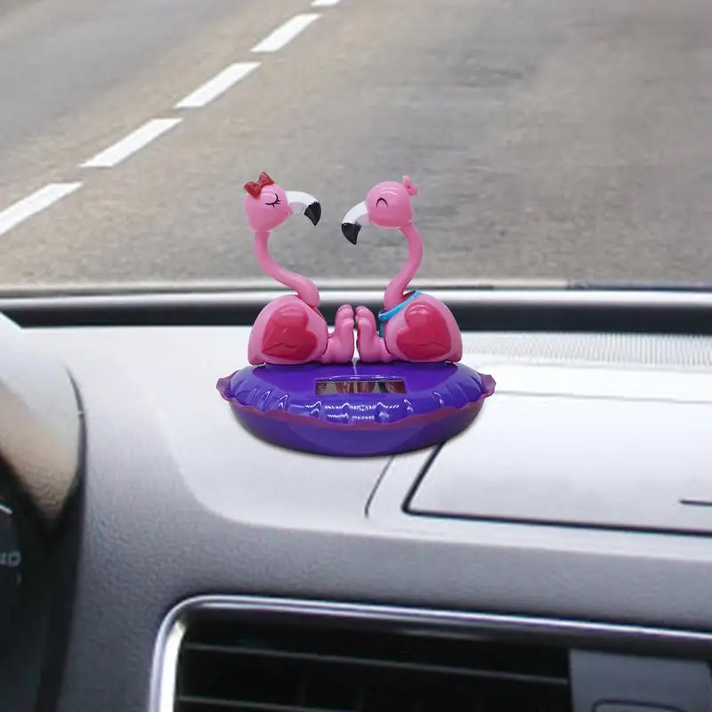 Солнечная батарея Танцующий Фламинго Приборная панель Пупс Игрушки автомобиля