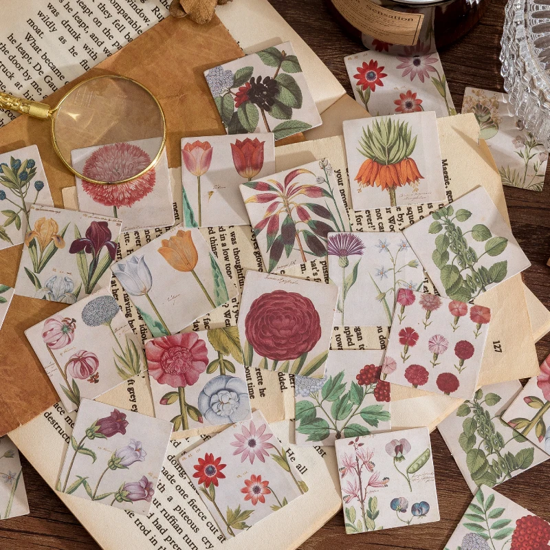 

46 шт., винтажные наклейки в виде Розы