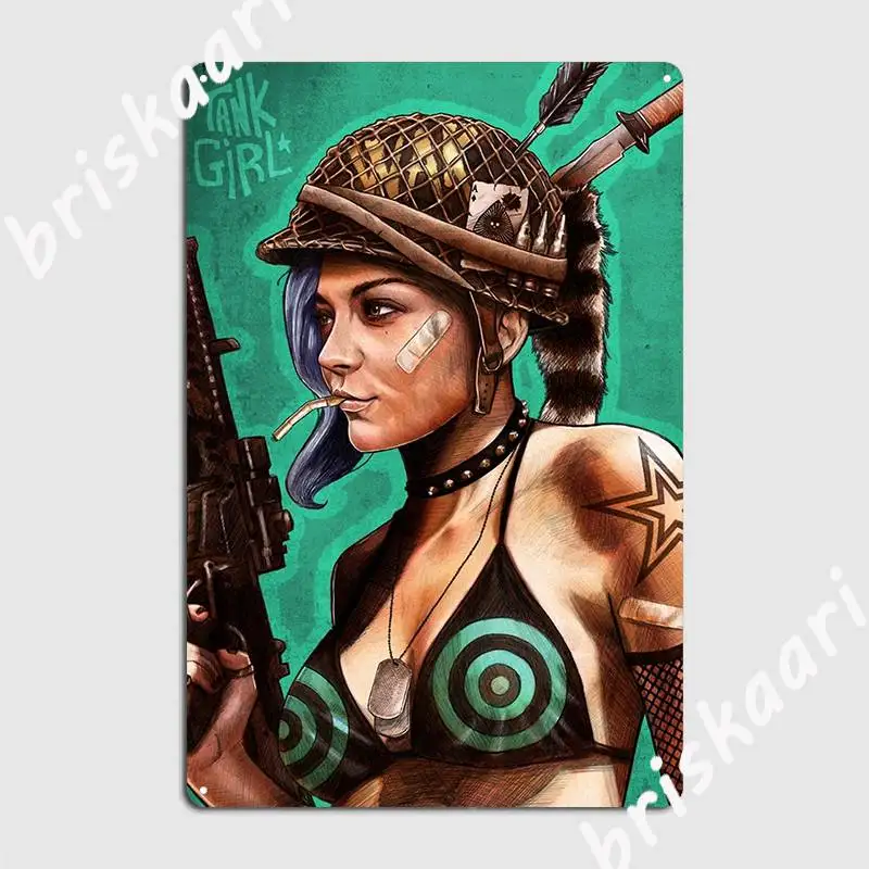 

Металлический плакат Tankgirl, Постер клубного бара, Настенная роспись, создание оловянного знака, плакат
