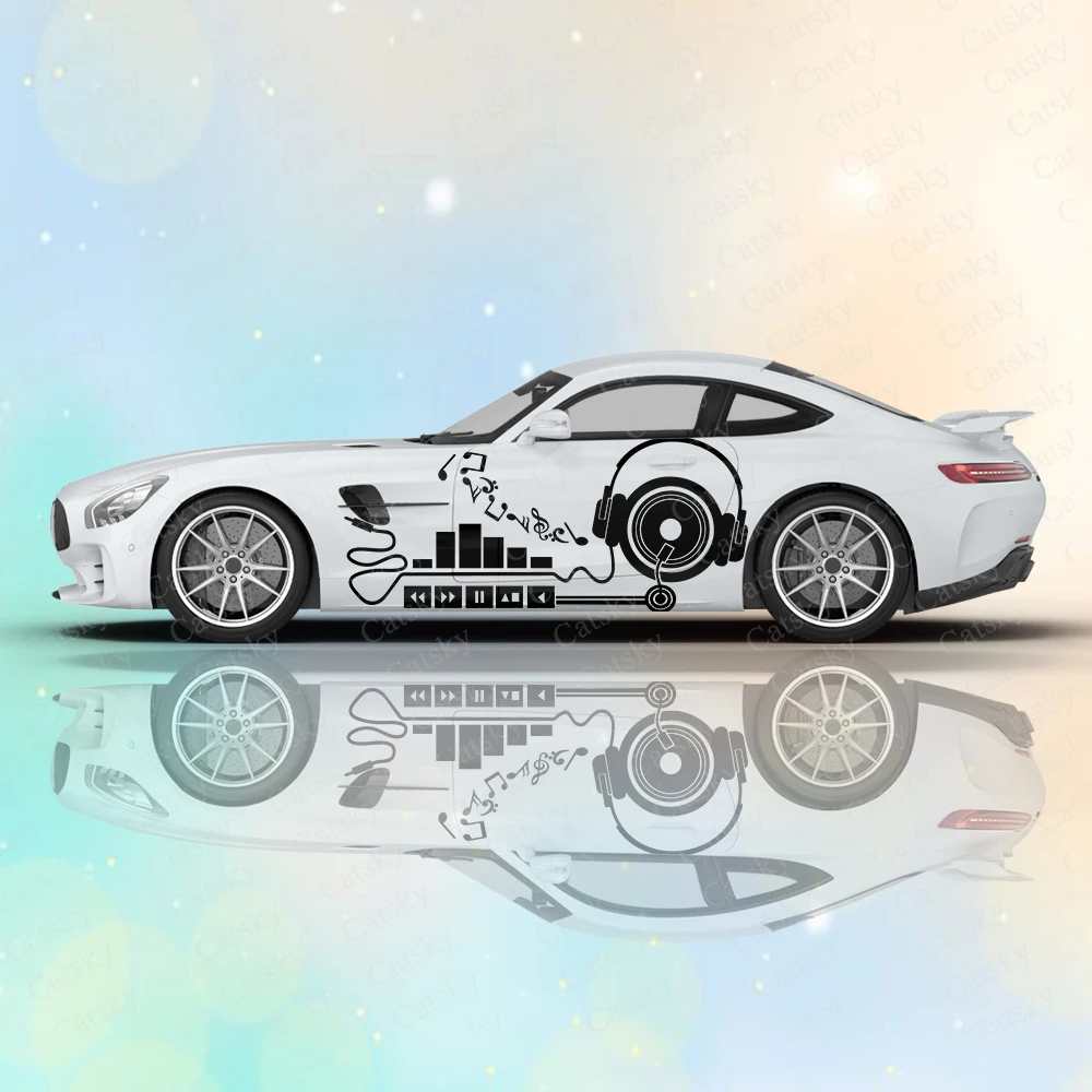 Музыкальная клавиатура пианино наклейки на кузов автомобиля Виниловая наклейка