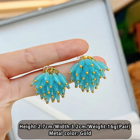 Серьги-капельки Taoya из медного сплава с искусственным кристаллом