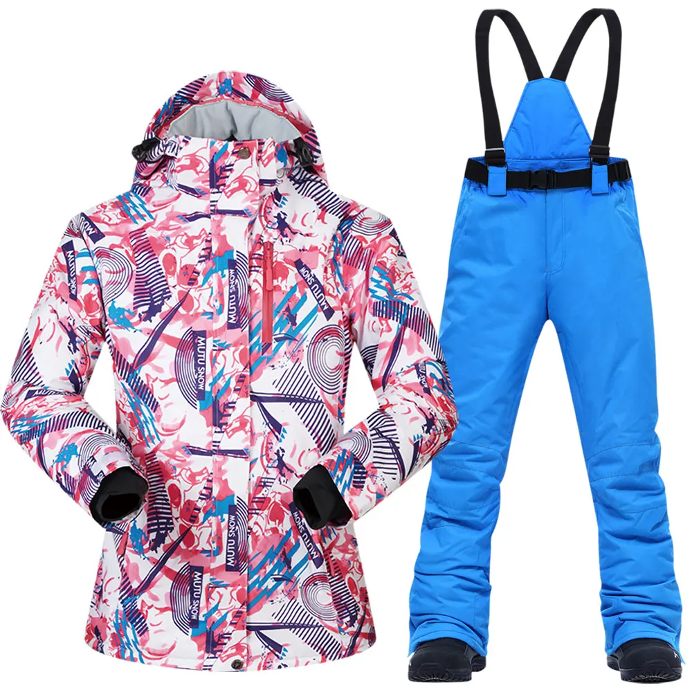 

Ski Suit Women Set Windproof Waterproof Warmth Clothes Jacket Ski Pants Snow Clothes Winter Skiing And Snowboarding Suits Brands