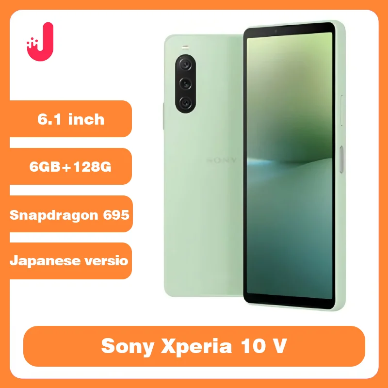 Фото Оригинальный мобильный телефон Sony Xperia 10 В, японская версия, 6 ГБ + 128 ГБ ПЗУ, 6,1 дюйма, OLED pdragon 695, восьмиядерный Android-смартфон №1
