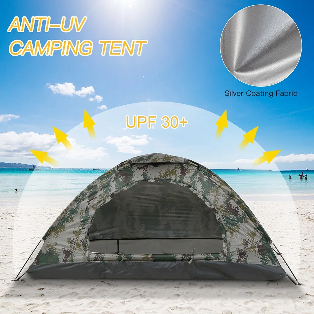 

1/2 Person Tent Ultralight Portable Camping Garden Tents With Anti-UV Coating Roof Shield Storage Bag Outdoor Beach Hiking Parts