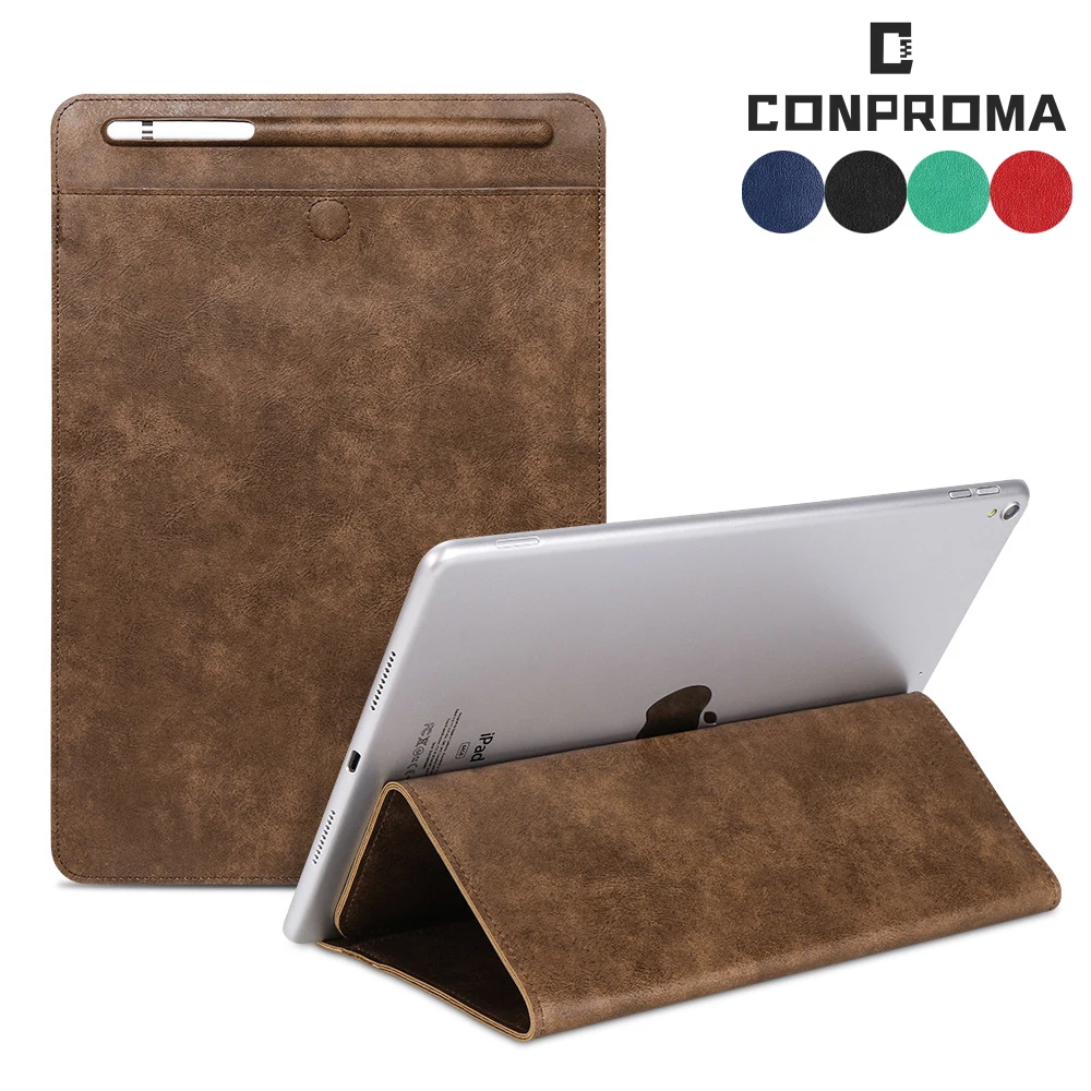 For iPad Pro Air mini 10.9 inch Protective Case With Pen Slot High Quality PU Flat Universal Storage Bag 11 inch Cover Holster