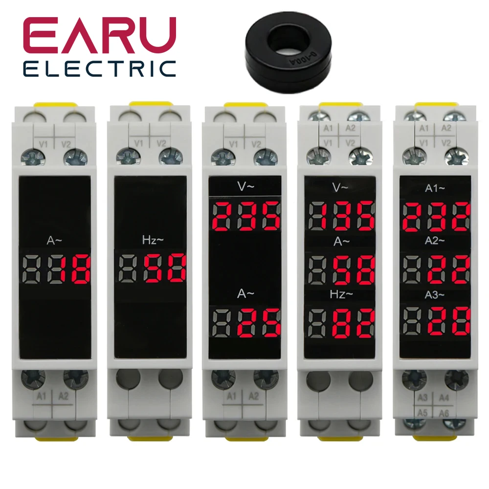 Модульный вольтметр Din-рейка 18 мм | AliExpress