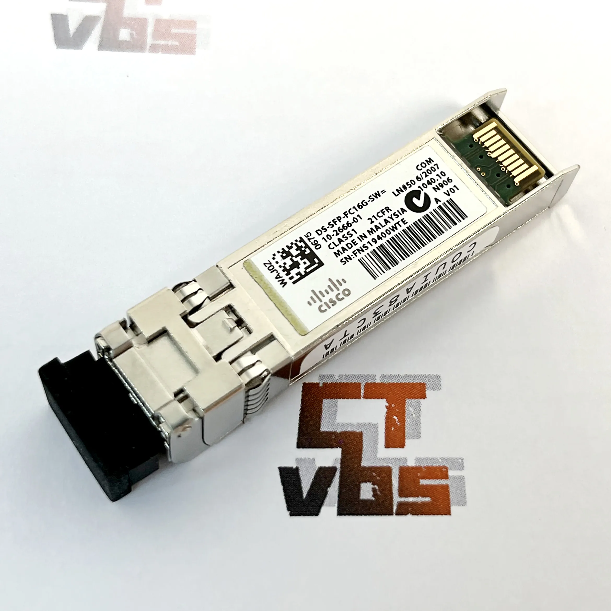 Cisco 16Gb Fibre Channel SW SFP+ Transceiver DS-SFP-FC16G-SW 850nm 10-2666-01 MMF Fiber Optic Transceiver Module