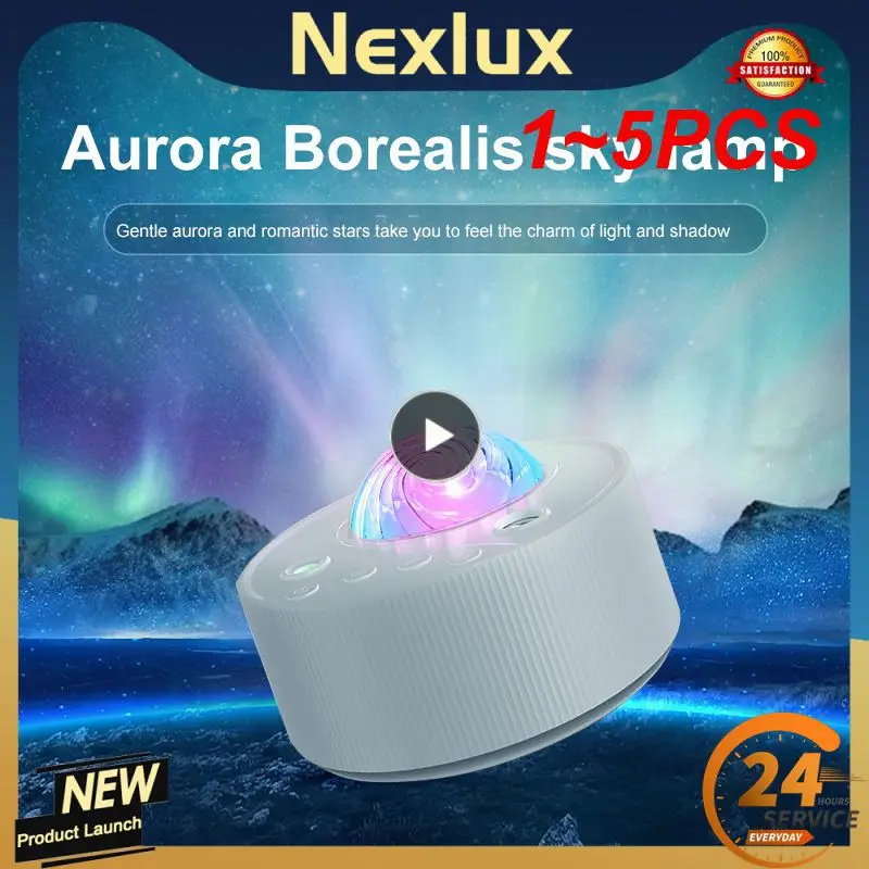 

1 ~ 5 шт. ночник Aurora Project USB 4 Вт Северная галактика атмосфера Встроенная музыкальная проекционная лампа для декора спальни