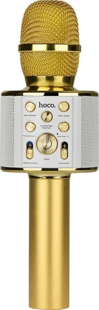

Микрофон для живого вокала hoco BK3p, золотой