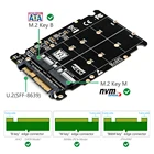 M.2 SSD в U.2 адаптер 2в1 M.2 NVMe и SATA-Bus NGFF SSD в PCI-e U.2 SFF-8639 адаптер PCIe M2 конвертер для настольных компьютеров