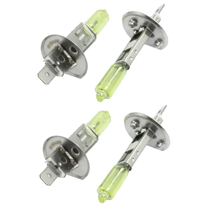 

4 Pcs DC 12V 100W H1 3000K Super Yellow LED Car Fog Light Bulb Lamp