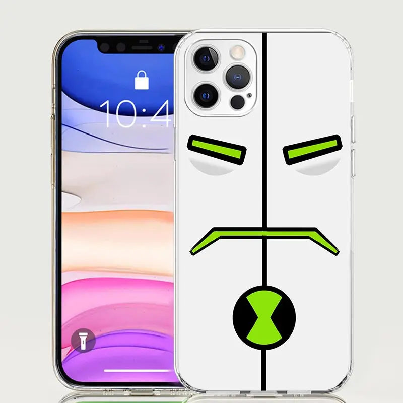 Чехол для телефона Cartoon Ben 10 iPhone 16 15 Plus 11 14 Pro Max 13 12 Mini XS X XR 7 8 + SE Pattern Customized Couqe Cover