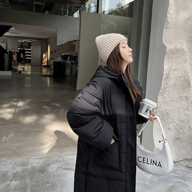 2022 Winter New Fashion Loose and Fashionable Down Jacket Mid-length Thickening Womens Parkas