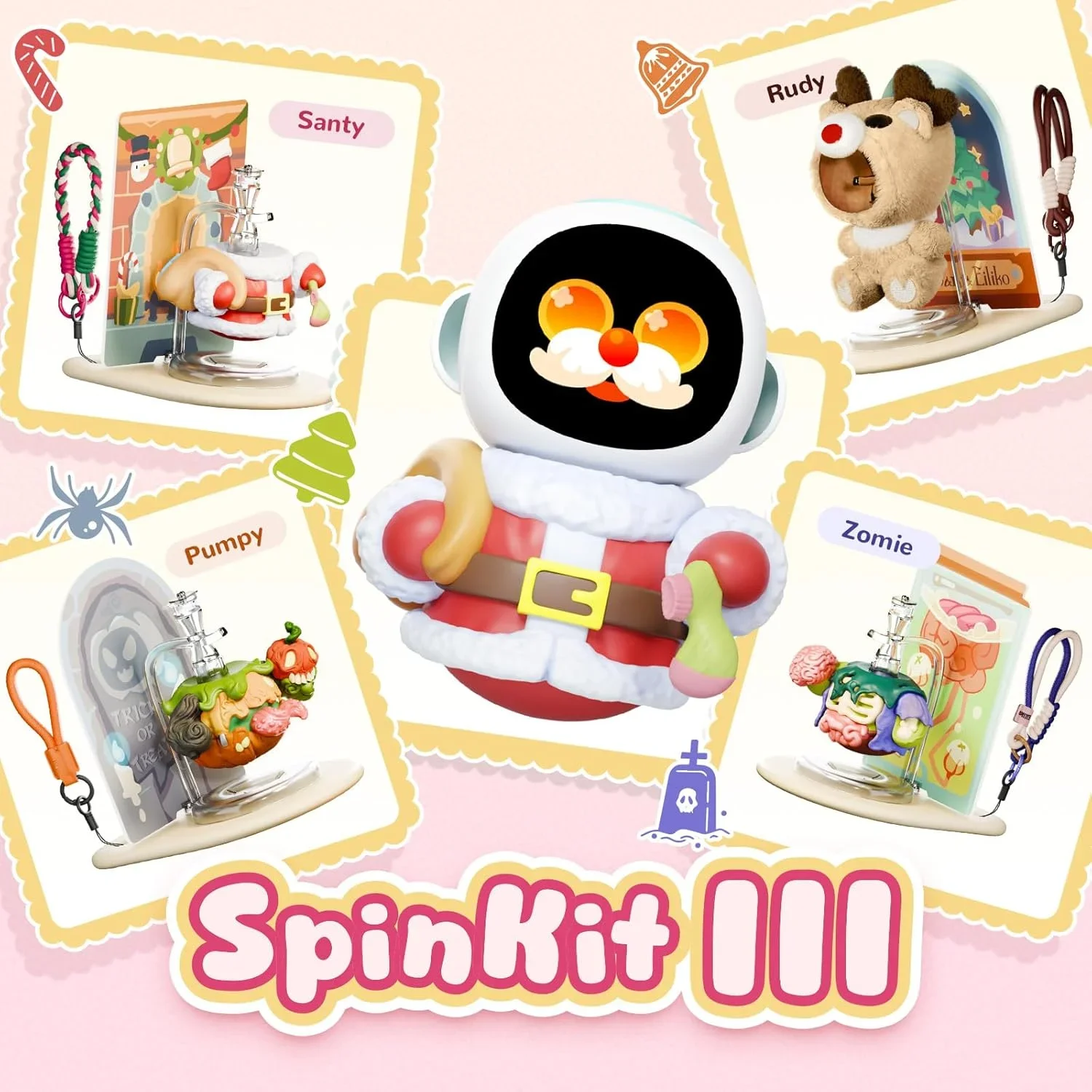 Фото Сменные тематические фигурки Eiliko SpinKit в комплекте с 4 тематическими аксессуарами (только запасные части, без фигурки Eiliko) №5