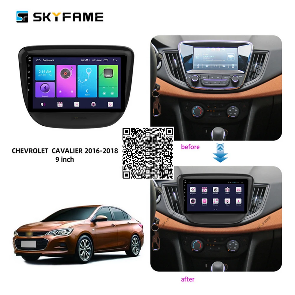 

Автомобильные аксессуары SKYFAME, радиоприемник, стереоприемник для Chevrolet Cavalier 2016-2020 2021, мультимедийная система на Android, DSP, GPS-навигатор, плеер