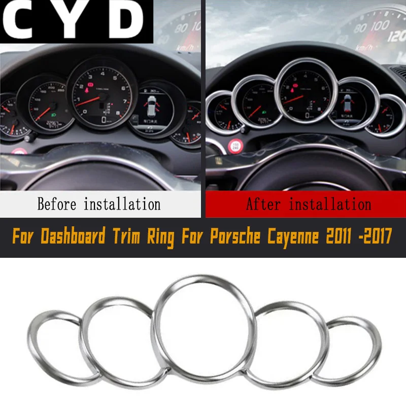 

For Dashboard Trim Ring For Porsche Cayenne 2011 -2017 Central Control Decorative Frame Car Modification Accessories 1PCS