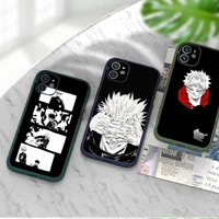 jujutsu kaisen phone case for iphone 12 11 mini pro xr xs max 7 8 plus x matte transparent back cover