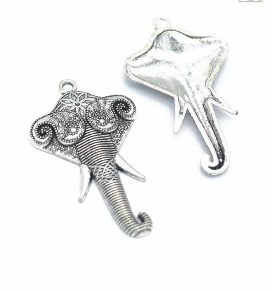 30 шт. тибетские Подвески в виде слона 44 х26 мм