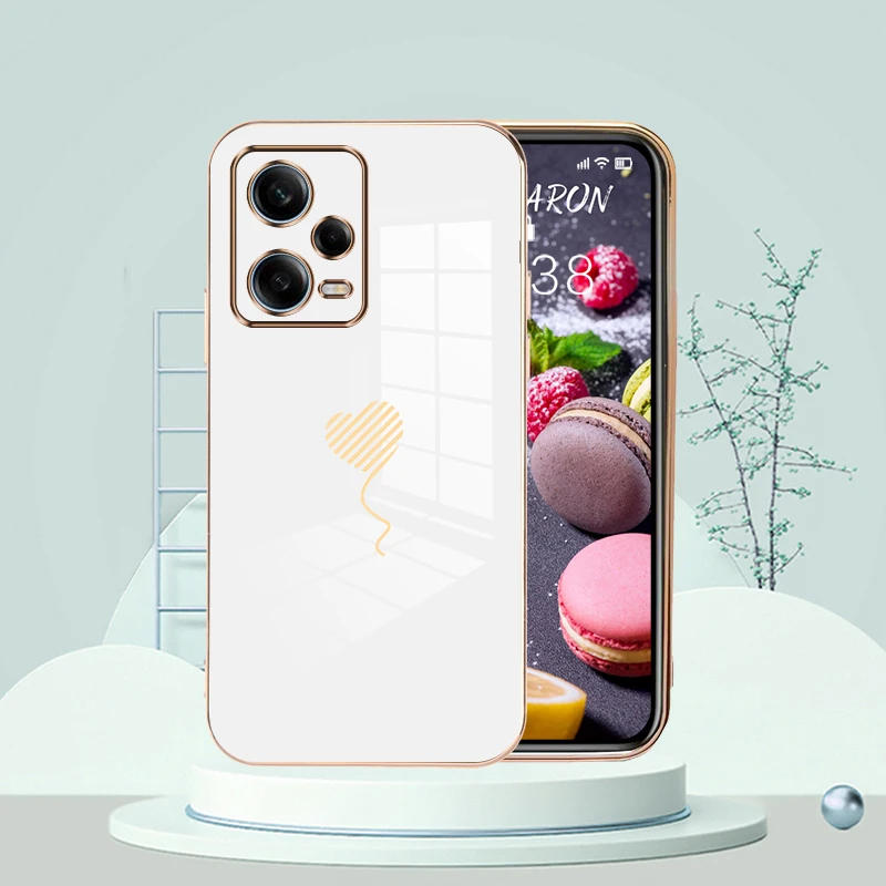 

Simple Pattern Plating Phone Case For Xiaomi Redmi Note 12S 12 Pro 4G Soft Cover