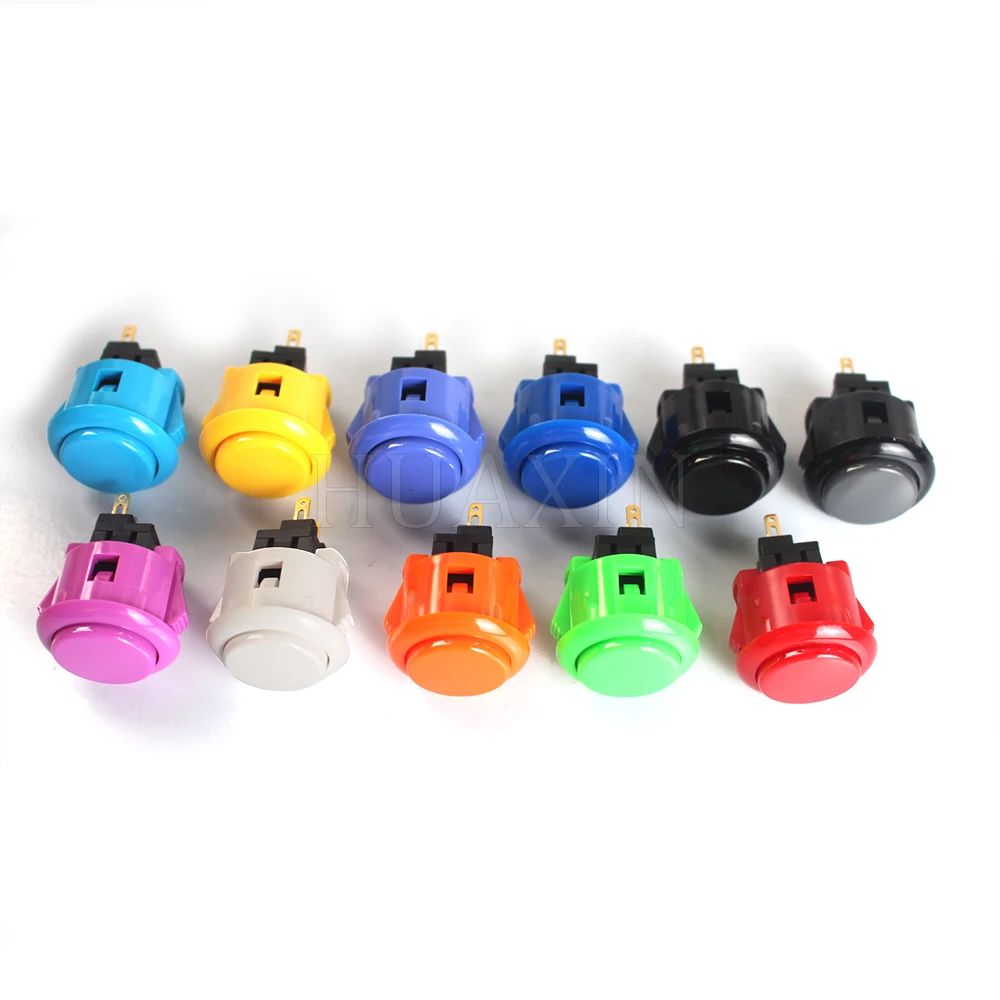 Оригинальный японский SANWA OBSF-24 Круглый кнопочный переключатель 24 мм аркадный для