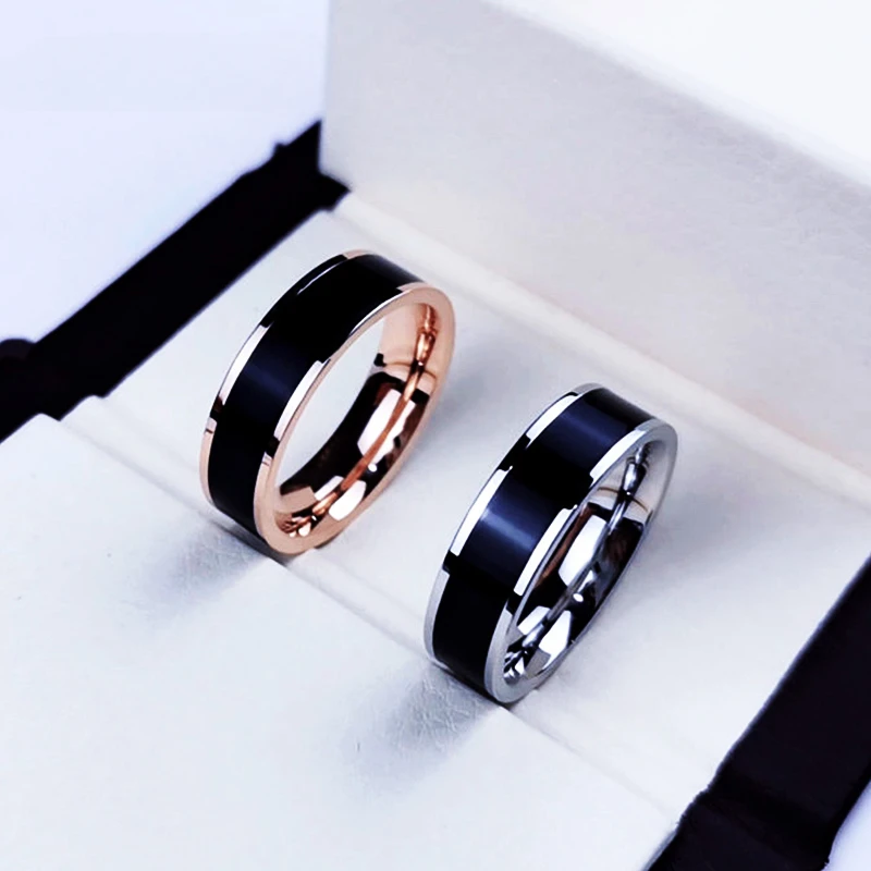 SHOUMAN Цвет розового золота белый черный очаровательное кольцо для женщин и мужчин