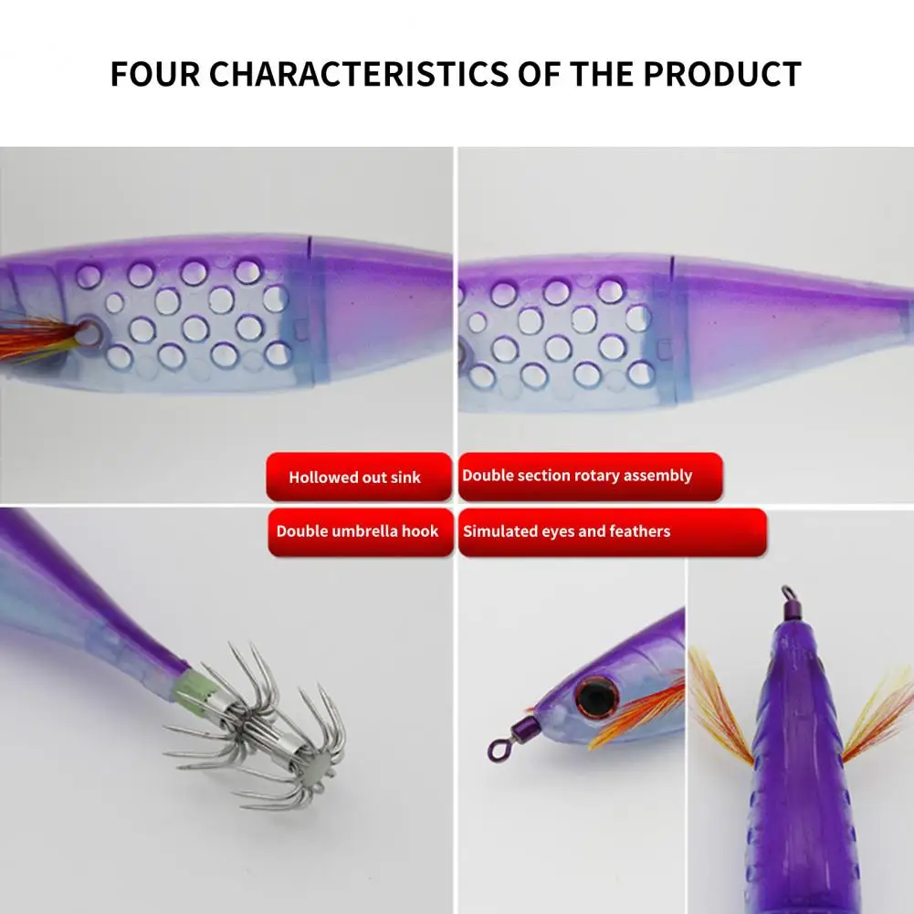 

12 см/10 г ABS рыболовные приманки износостойкие искусственные двухсекционные деревянные приманки для креветки для рыбалки