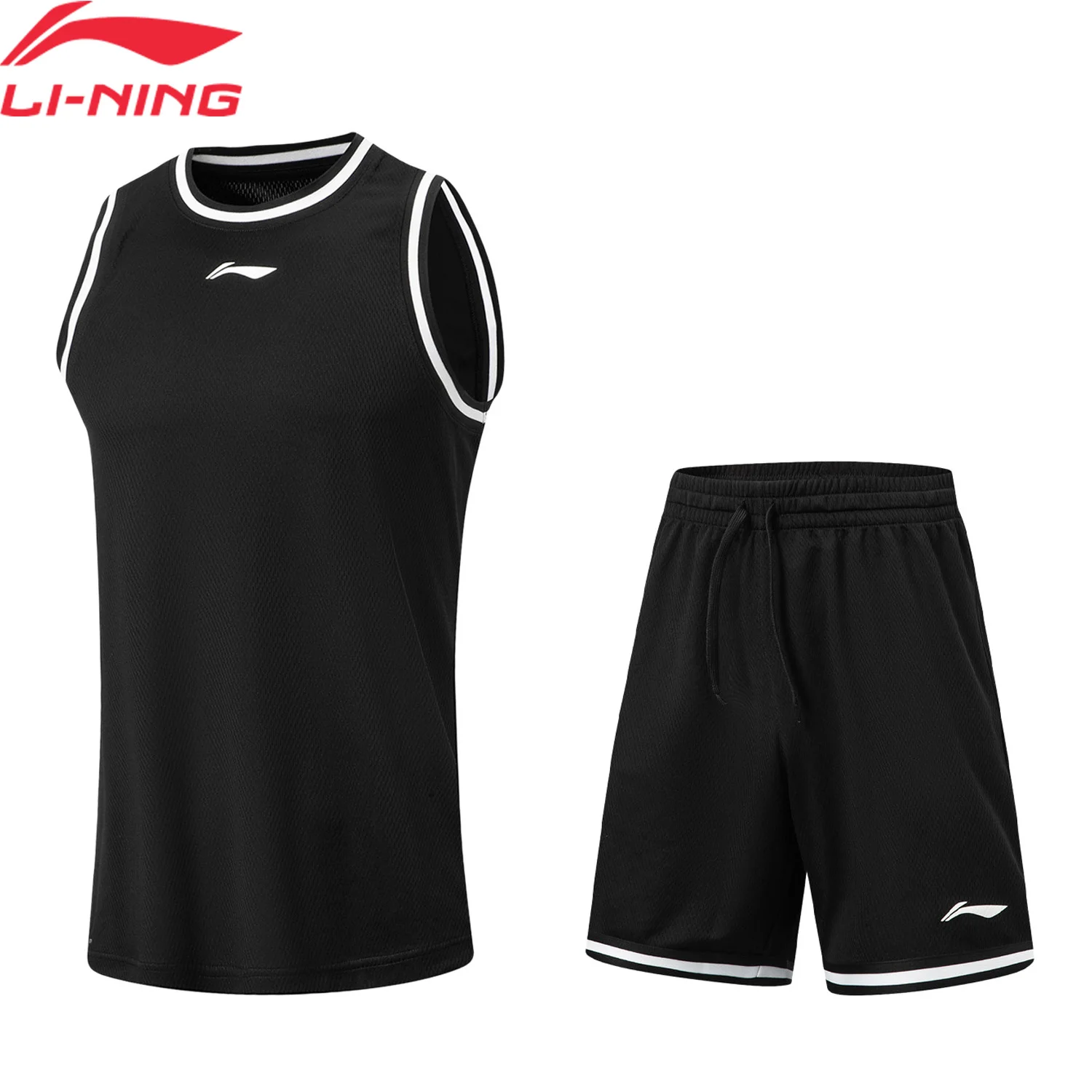 Фото Мужской баскетбольный комплект Li-Ning для соревнований CBA: профессиональный спортивный комплект из дышащего полиэстера LN DRY (майка без рукавов и шорты) AATW005 №1