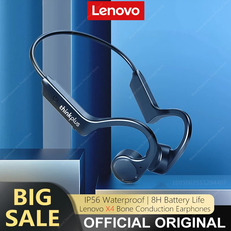 

Original Lenovo X4 Bone Conduction Bluetooth Earphone for Sport Cycling Running Waterproof Wireless Headphone