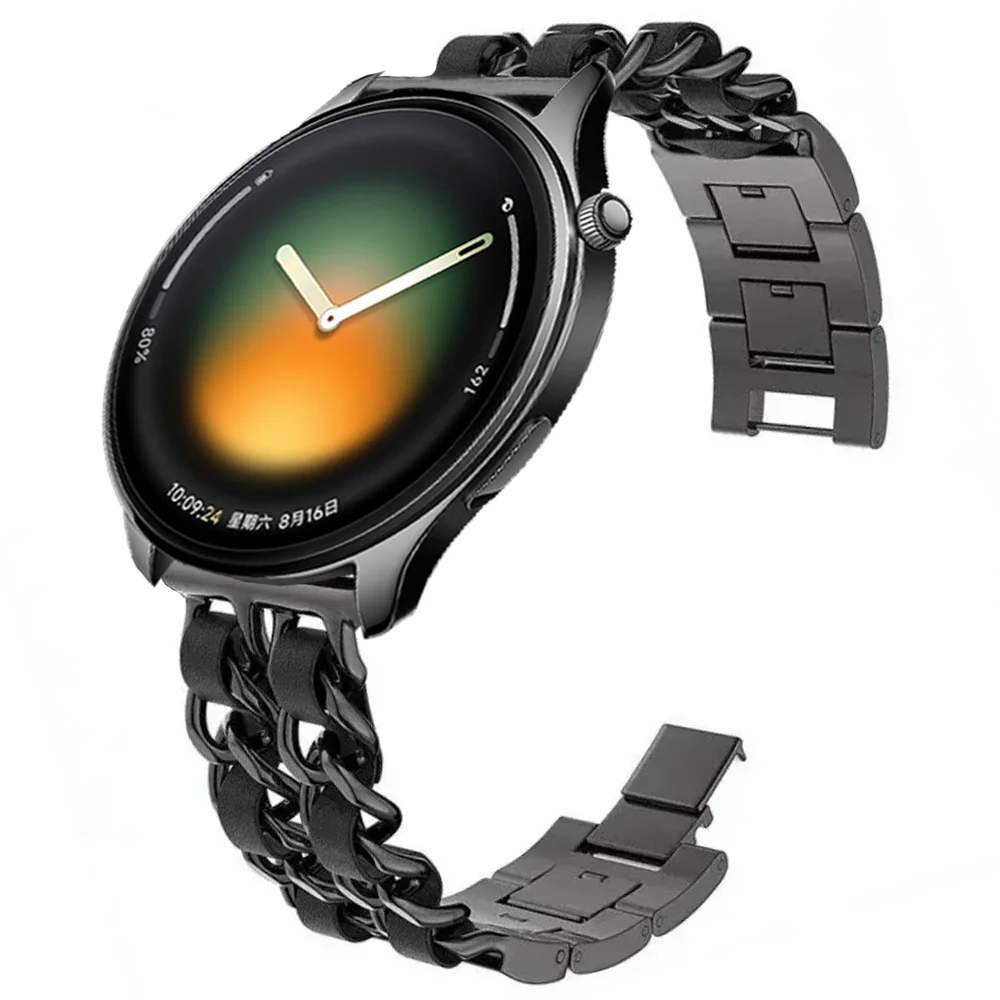 Фото Металлический ремешок-цепочка в стиле ковбойской цепи 20 мм 22 мм для Xiaomi Watch 5 S5-4-3-2-1 2 2 Pro, браслет для OPPO Watch S-X3-X2-X-4 Pro, Realme 5 S 3 2 №3