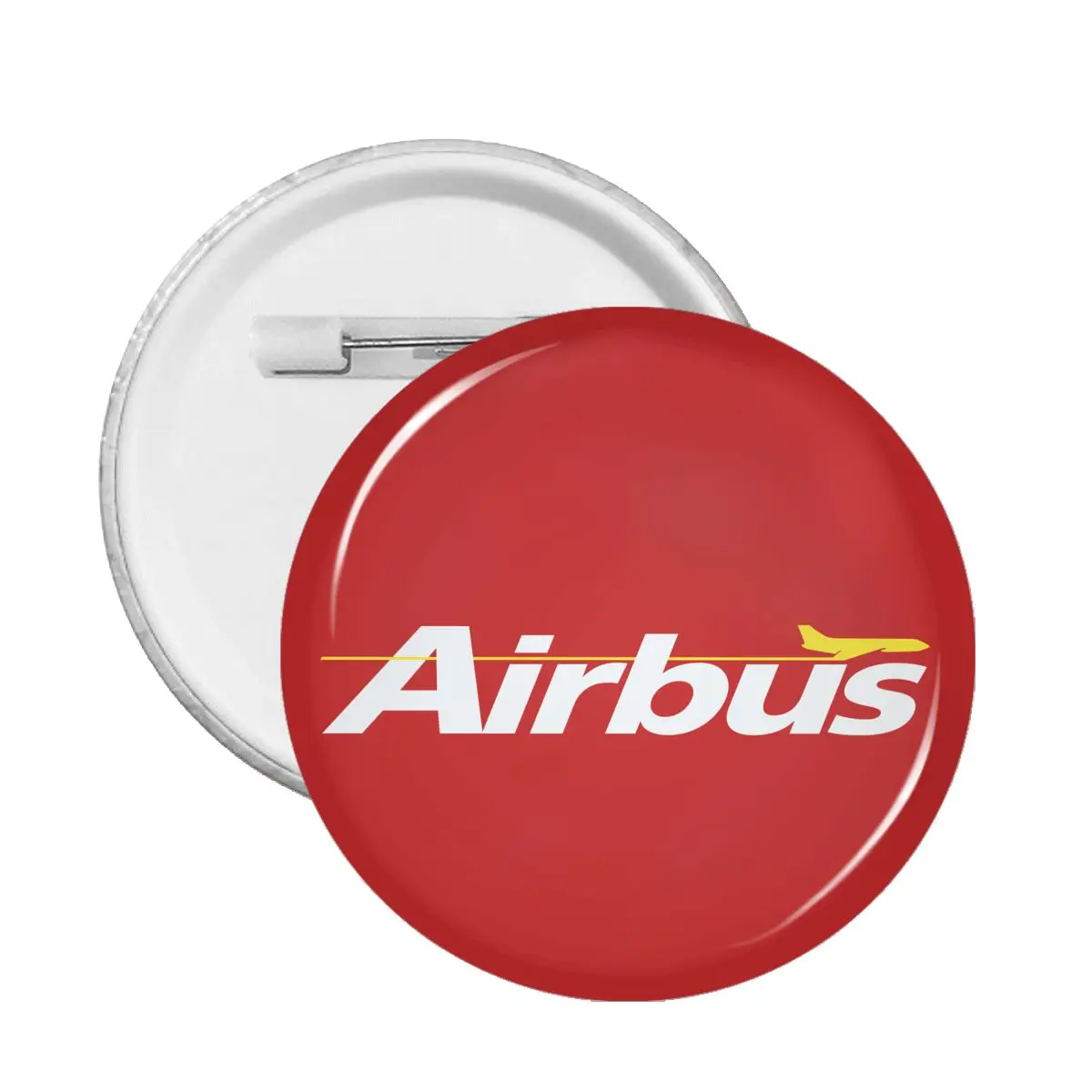 

59mm Airbus Plane Cool Collar Badge Novelty Badges Pins Brooch for Clothes Anime Fans Collections