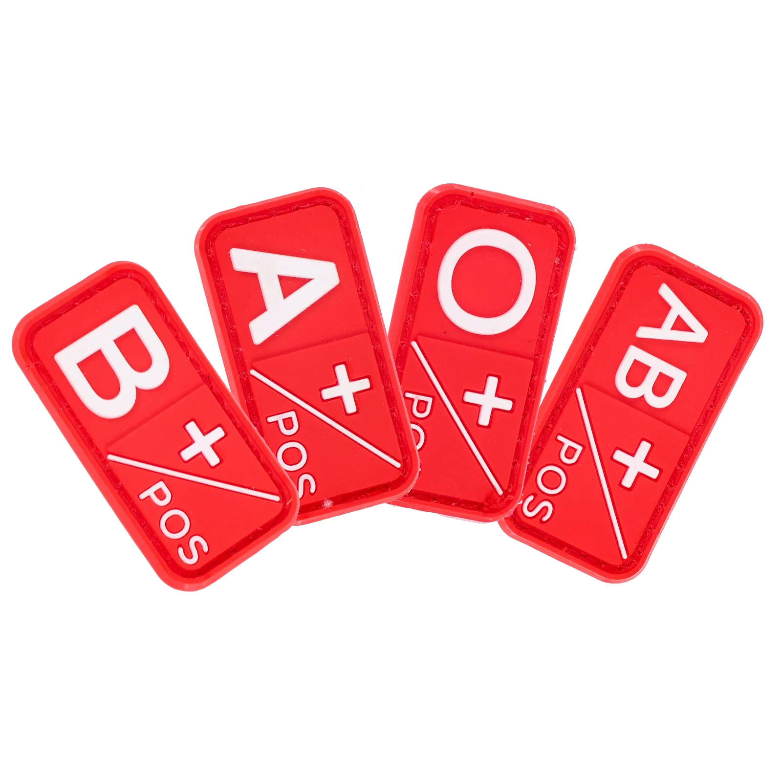 

4 Pcs Decor Clothes Patches Decorative Hook Loop Multicolor Replacement Blood Type Positive Clothing
