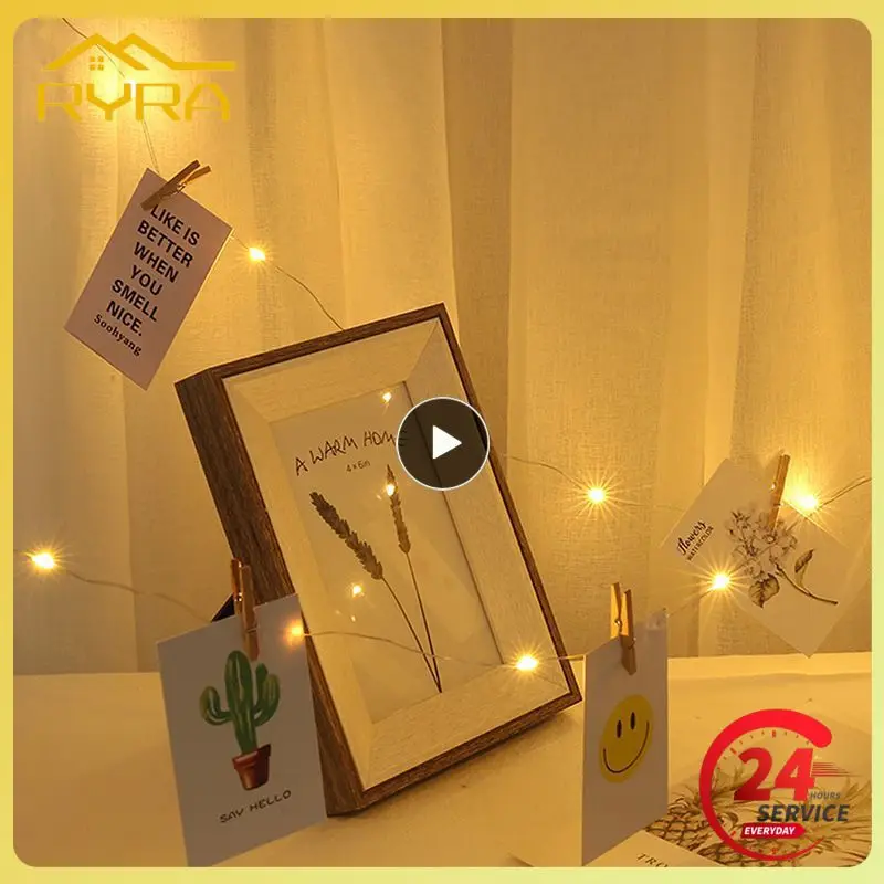 

1~8PCS 4/3/2M LED Photo Clips String Light Wall Lamp LED Copper Wire String Garland Party Wedding Holiday Lights Christmas