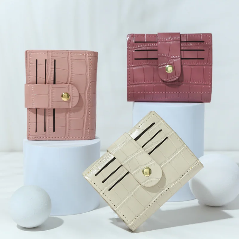 

Модный короткий кошелек из искусственной кожи для женщин, кредитница, бумажник, клатч, Женский органайзер для карт и денег