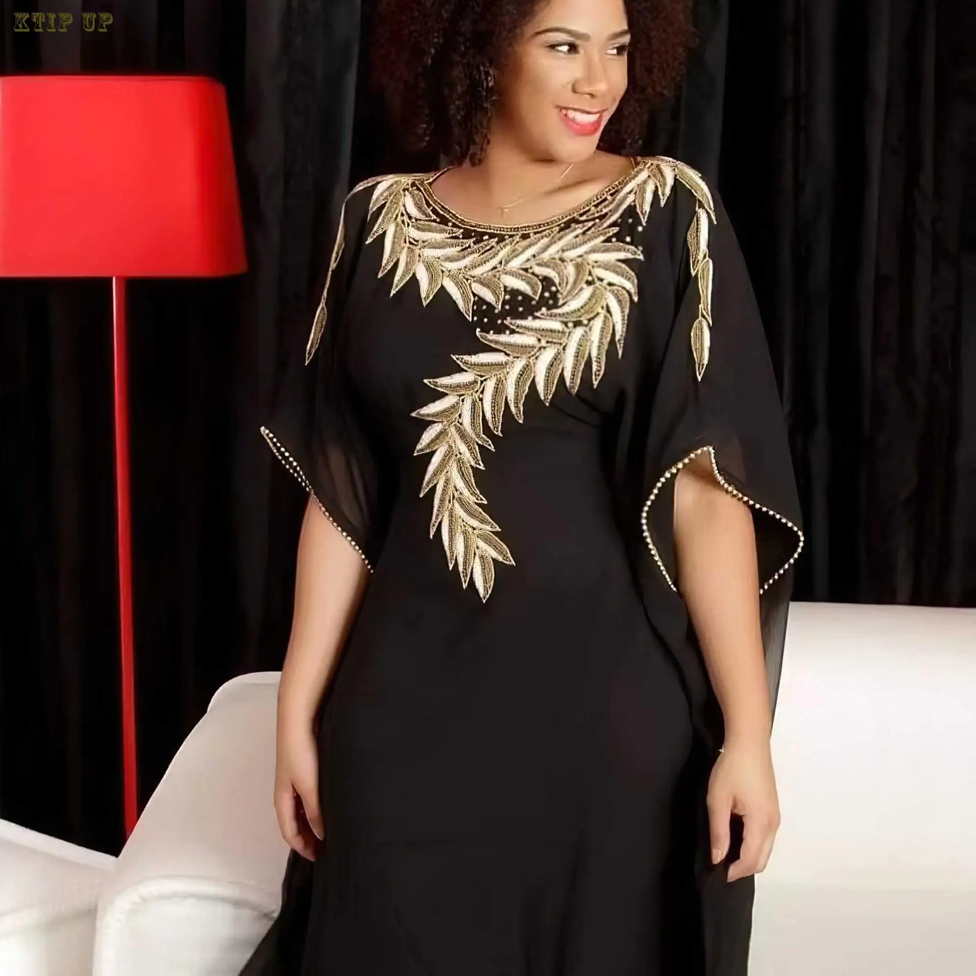 

African Dresses For Women Elegant Plus Size Evening Party Long Dress New Muslim Fashion Abaya Dashiki Robe Kaftan Maxi Gown 2022