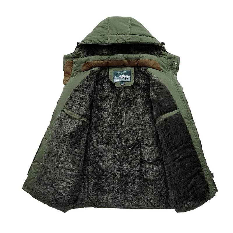 2022 Men Parkas Medium and Long Hooded Coats Trendy Casual Thickened Large Size 5XL Winter Jacket Male Chamarras Para Hombre