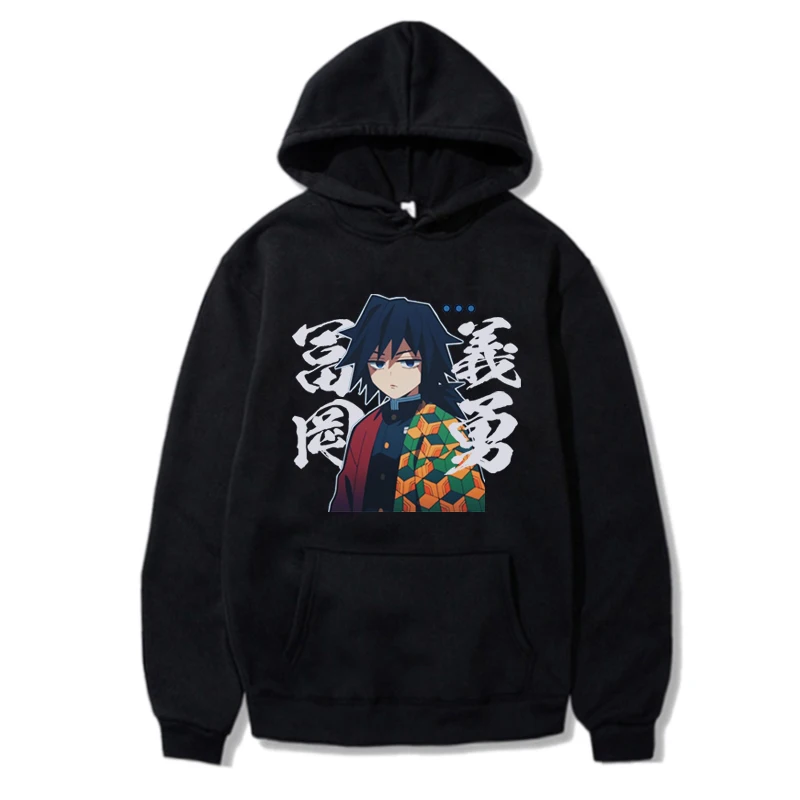 

Hot Anime Demon Slayer Tomioka Giyuu Print Hoodies Men Casual Sweatshirts Women Manga Pullover Harajuku Oversize Unisex