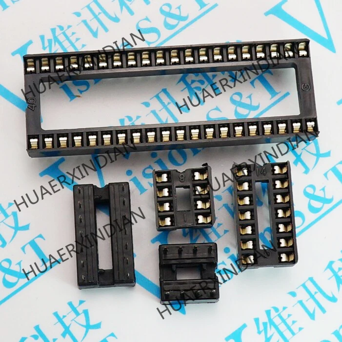 Розетка IC 6P/8P/12P/24P/40P держатель чипа с плоской ножкой Dip прямым разъемом