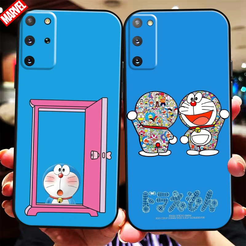 

Anime Doraemon For Samsung Galaxy S21 S20 Plus Ultra FE 5G Phone Case Liquid Silicon Carcasa Silicone Cover Coque Black Funda