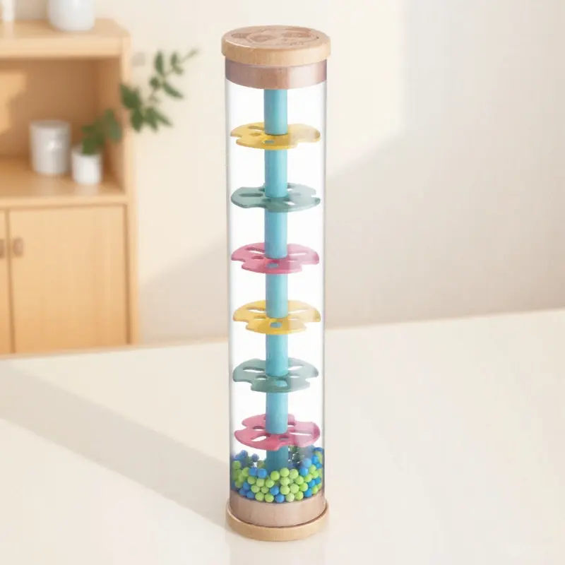 Фото 1 шт. Детский музыкальный инструмент-дождевик (Rain Stick) для малышей, развивающий, успокаивающий, звуковой инструмент для детей №1