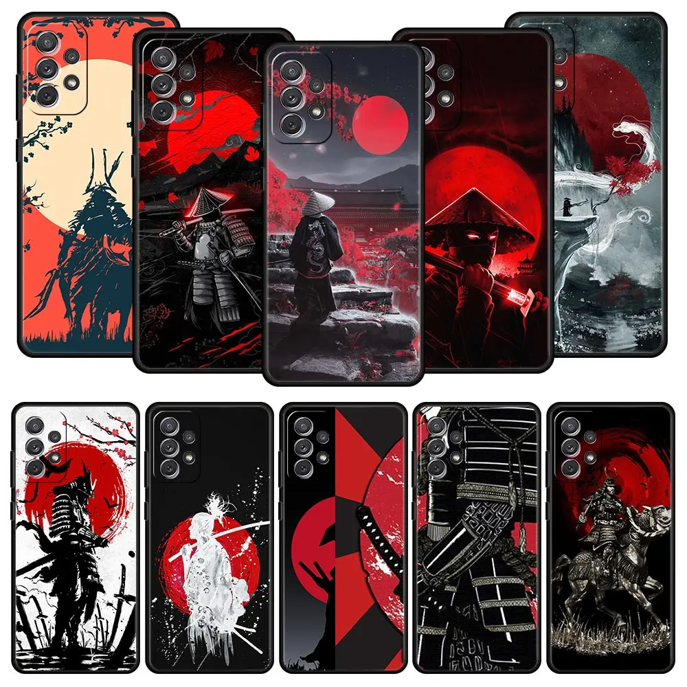 

Japan Redsun Samurai bushido Phone Case For Samsung A13 A51 A71 A41 A31 A21S A11 A03S A12 A32 A52 A22 A23 A33 A53 A73 5G Cover
