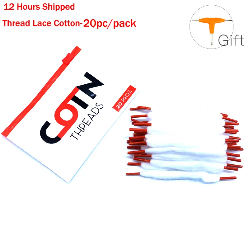 

10 Pack Cotton Wick Organic Cotton Bacon Thread Lace Cotton For DIY RDA RTA RBA DIY Coil