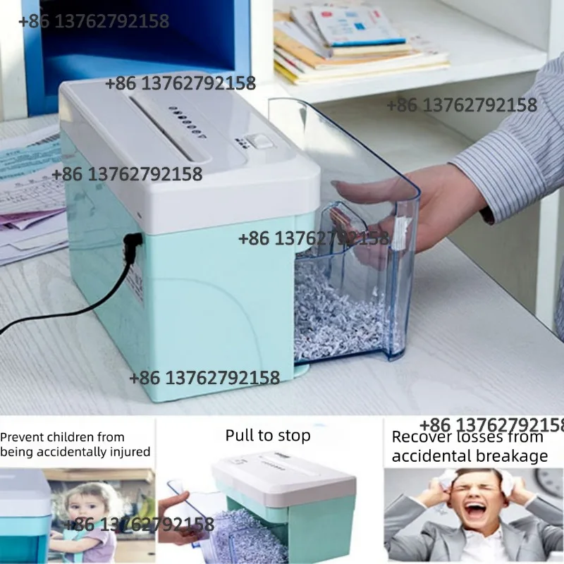 Фото Настольный электрический уничтожитель документов с 5 уровнями защиты, измельчение на частицы 2 мм, для конфиденциальных документов, для дома и офиса. №1